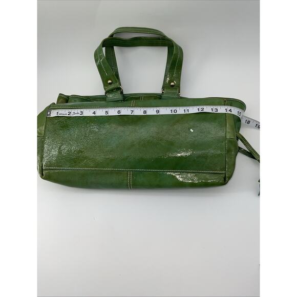 See description Dooney & Bourke Pantent Leather Green Tote Bag - Picture 4 of 12